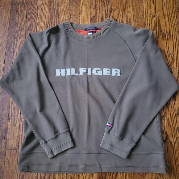 Tommy Hilfiger Brown Spell-Out Sweater - Picture 1 of 7
